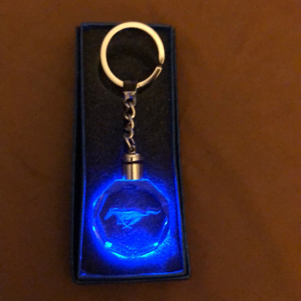 NWB Mustang Led Flashing Color Keyring 1 day ship